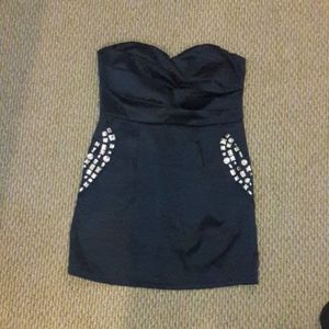 Dressy mini strapless dress